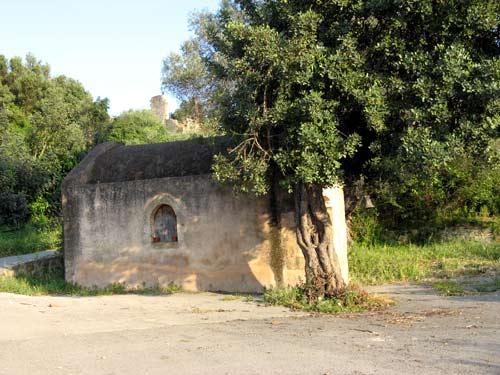 Saint George old church in Vlatos platanias mainland.